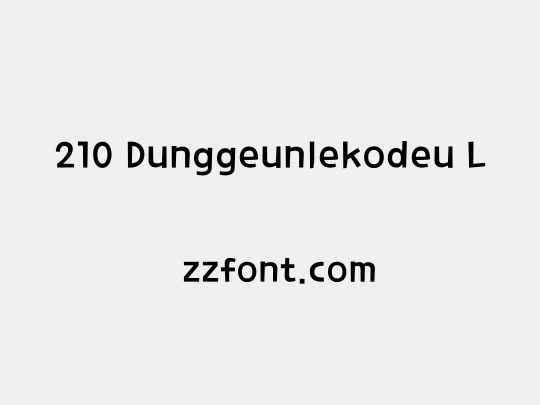 210 Dunggeunlekodeu L