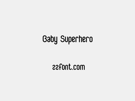 Baby Superhero