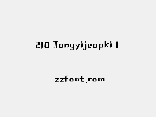 210 Jongyijeopki L