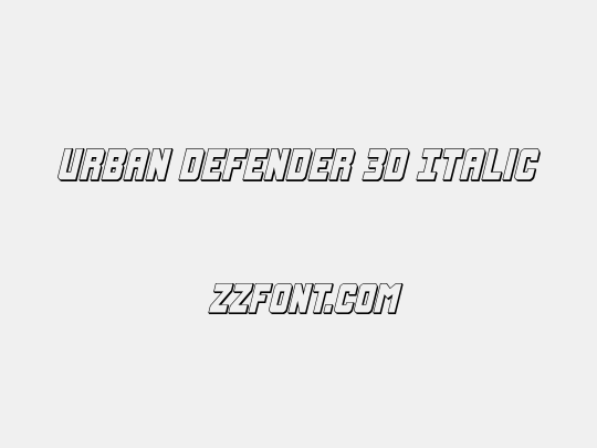 Urban Defender 3D Italic