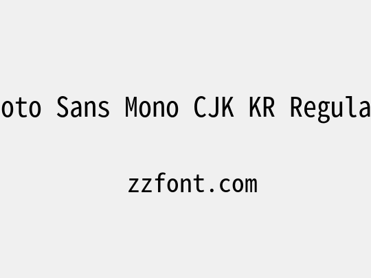 Noto Sans Mono CJK KR Regular