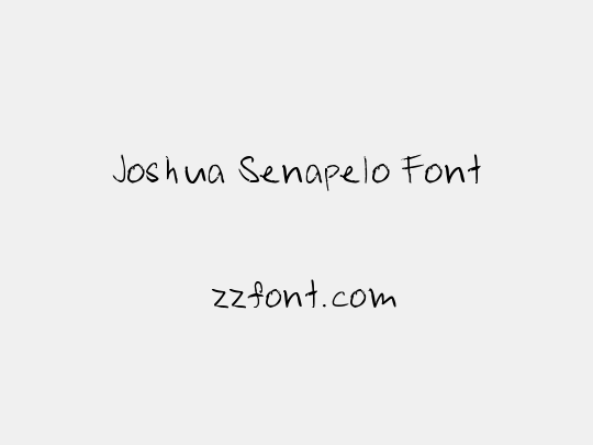 Joshua Senapelo Font