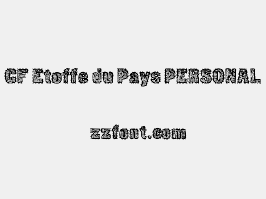 CF Etoffe du Pays PERSONAL