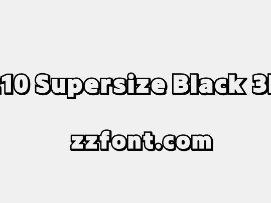 210 Supersize Black 3D