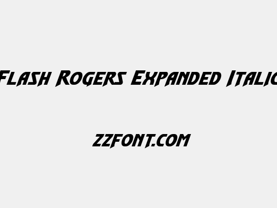 Flash Rogers Expanded Italic