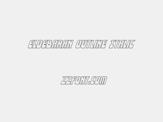 Eldebaran Outline Italic