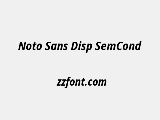 Noto Sans Disp SemCond