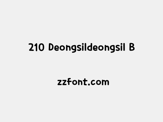 210 Deongsildeongsil B