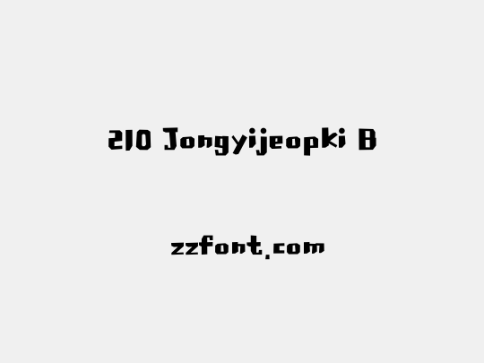 210 Jongyijeopki B