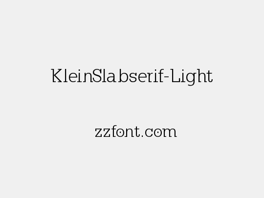 KleinSlabserif-Light