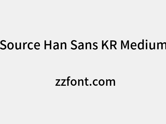 Source Han Sans KR Medium