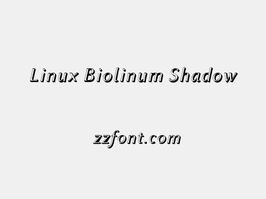 Linux Biolinum Shadow