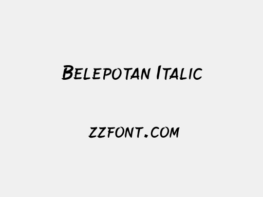 Belepotan Italic