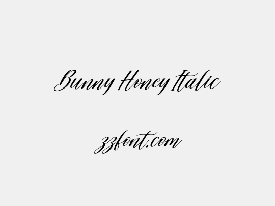 Bunny Honey Italic