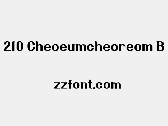 210 Cheoeumcheoreom B