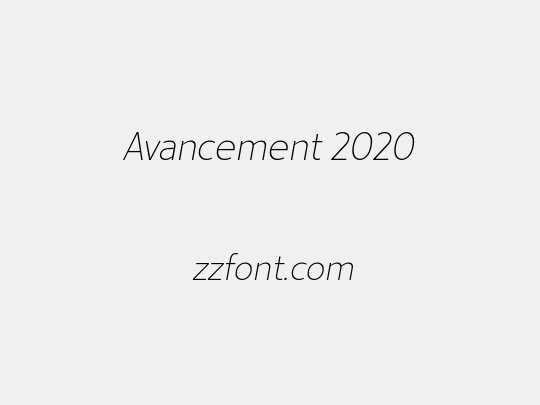 Avancement 2020