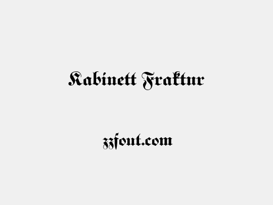 Kabinett Fraktur