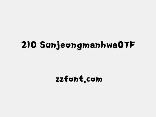 210 SunjeongmanhwaOTF