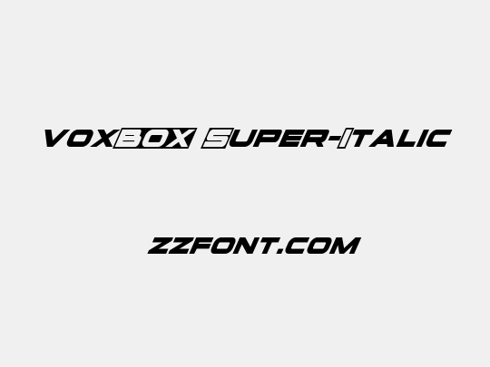 voxBOX Super-Italic