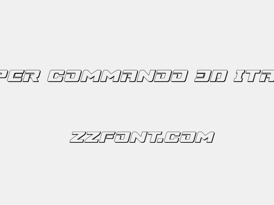 Super Commando 3D Italic