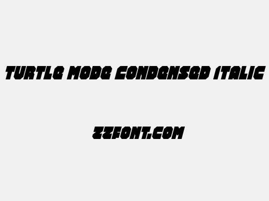 Turtle Mode Condensed Italic