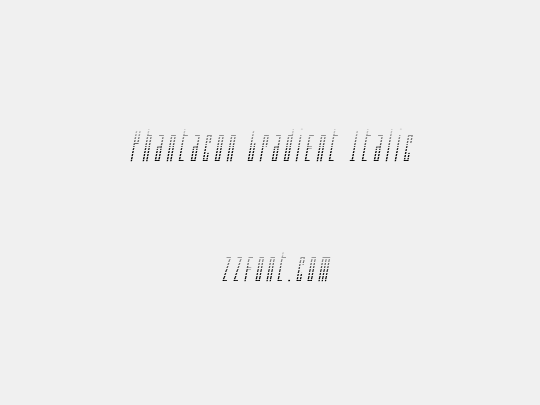 Phantacon Gradient Italic