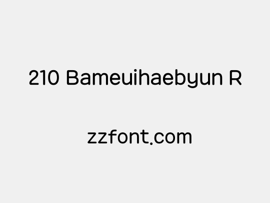 210 Bameuihaebyun R