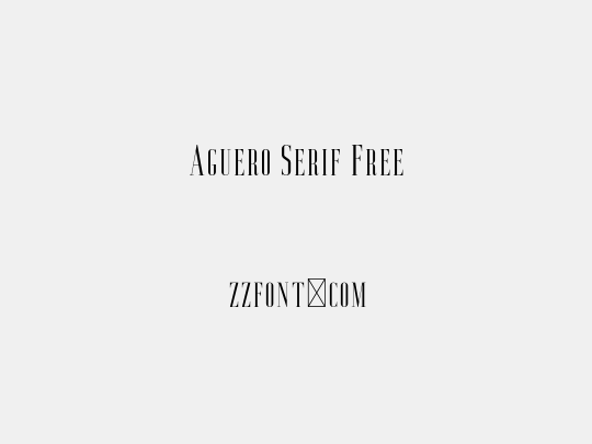 Aguero Serif Free