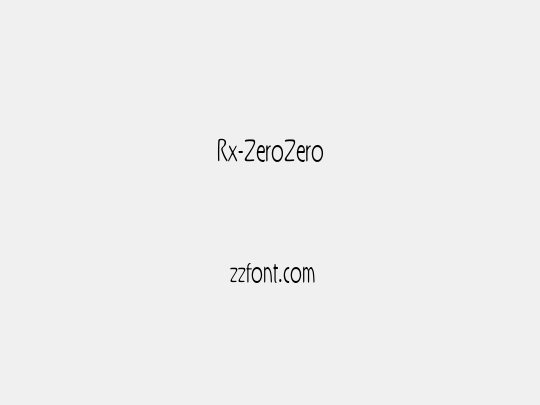 Rx-ZeroZero