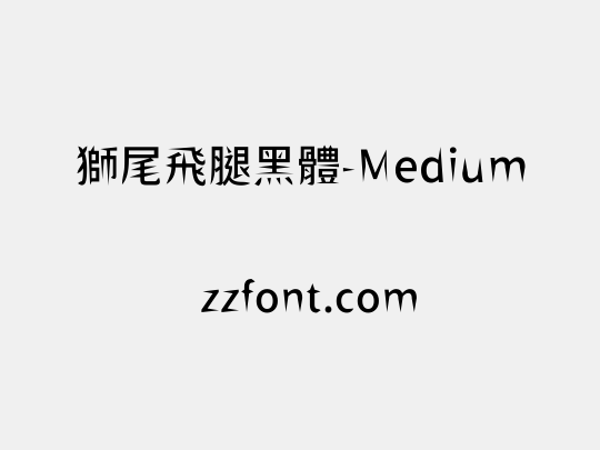 獅尾飛腿黑體-Medium