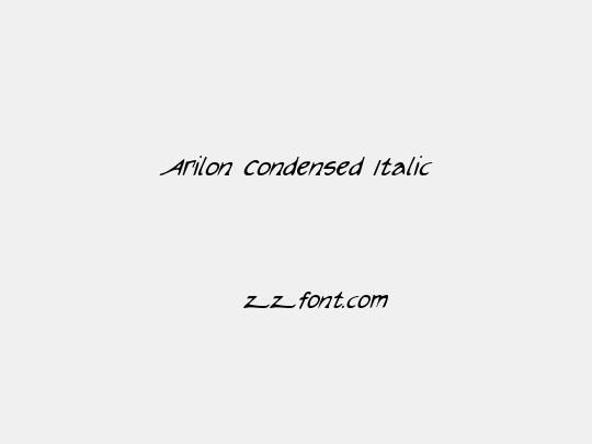 Arilon Condensed Italic