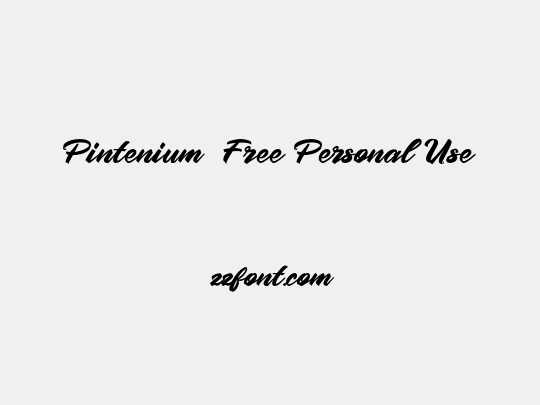 Pintenium  Free Personal Use