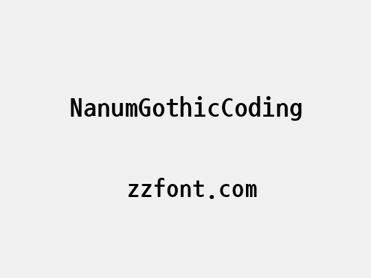 NanumGothicCoding