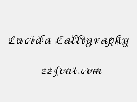 Lucida Calligraphy