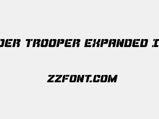 Thunder Trooper Expanded Italic