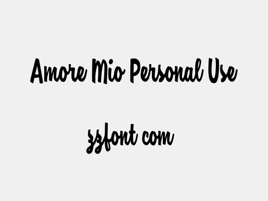 Amore Mio Personal Use