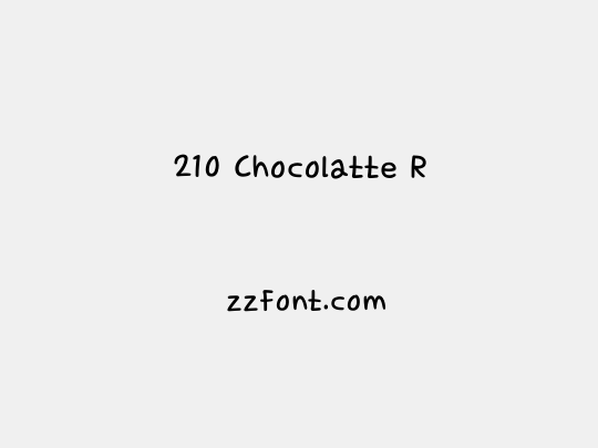 210 Chocolatte R