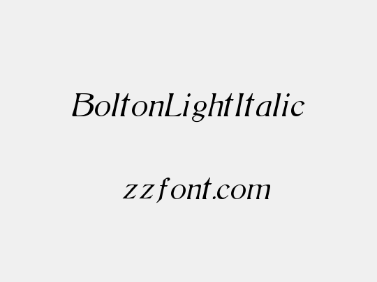 BoltonLightItalic