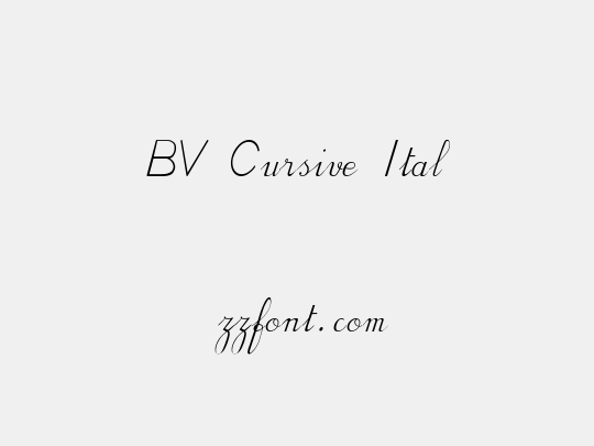 BV Cursive Ital