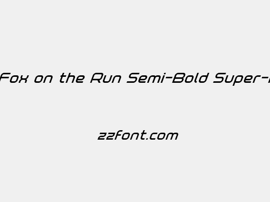 Fox on the Run Semi-Bold Super-Italic