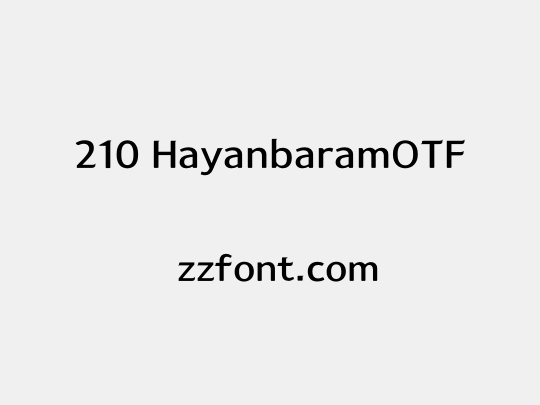 210 HayanbaramOTF