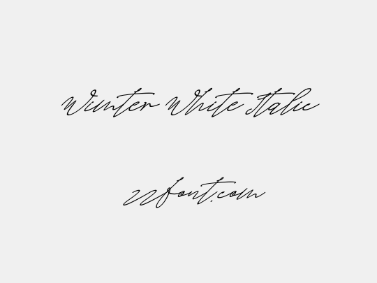 Wimter White Italic