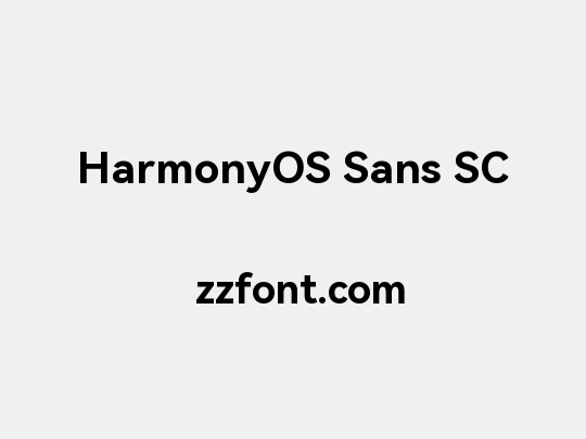 HarmonyOS Sans SC