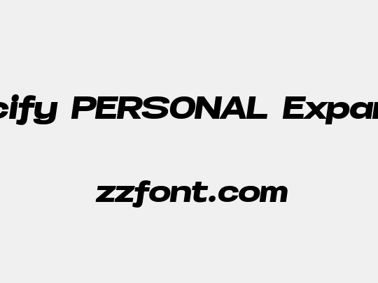 Specify PERSONAL Expanded