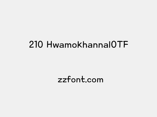 210 HwamokhannalOTF