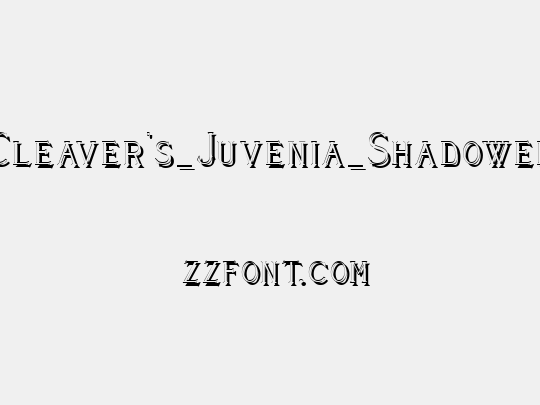 Cleaver's_Juvenia_Shadowed