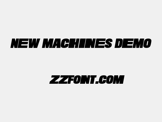 New Machines DEMO