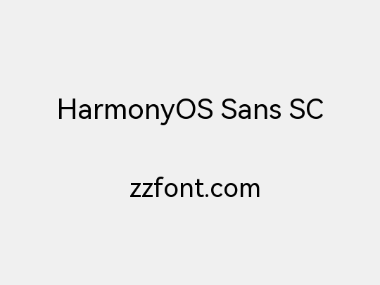 HarmonyOS Sans SC