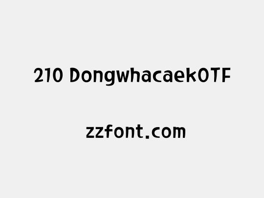 210 DongwhacaekOTF