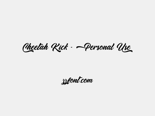 Cheetah Kick - Personal Use